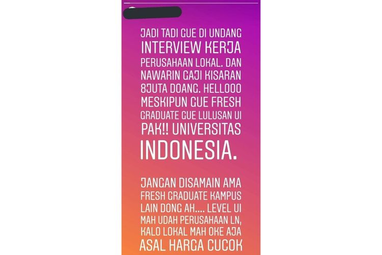 Fresh Graduate Lulusan UI