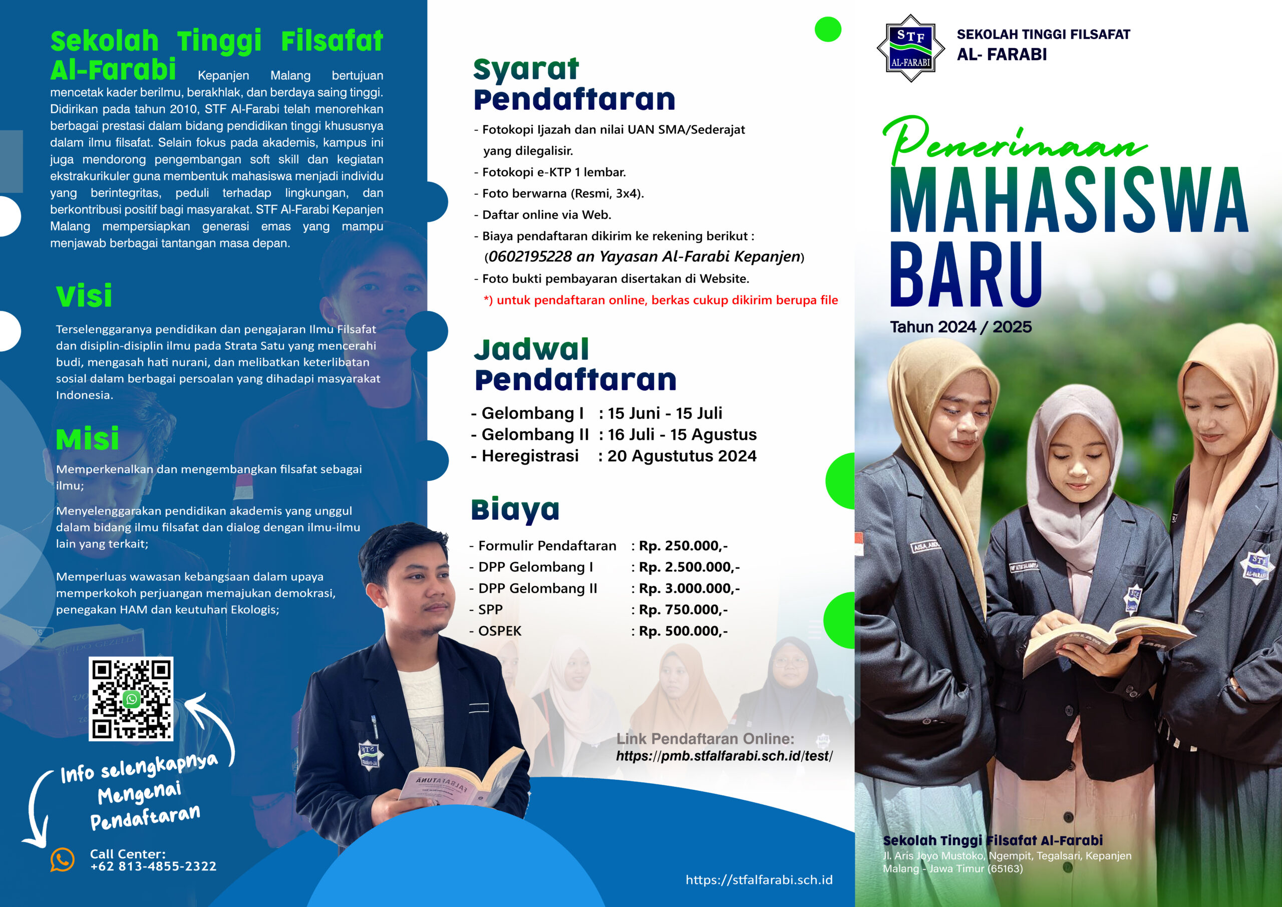 Penerimaan Mahasiswa Baru ; Kampus Filsafat Kepanjen Malang