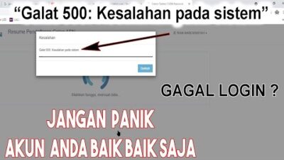 Galat 500 Kesalahan Pada Sistem