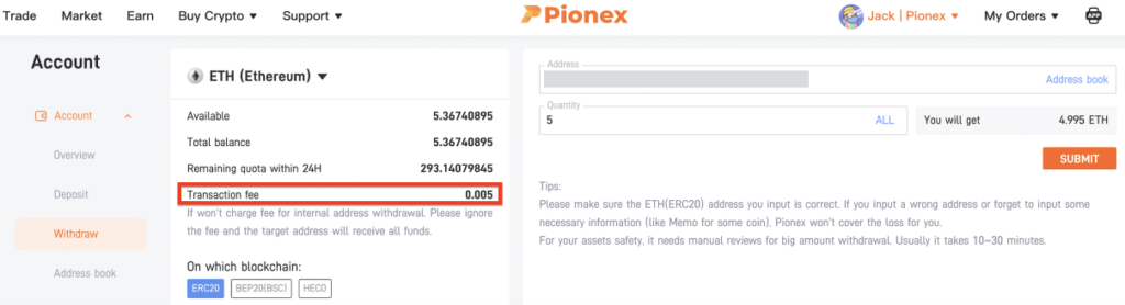 Biaya Trading Pionex