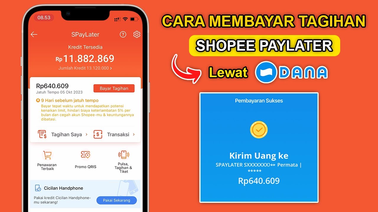 bayar spaylater via dana