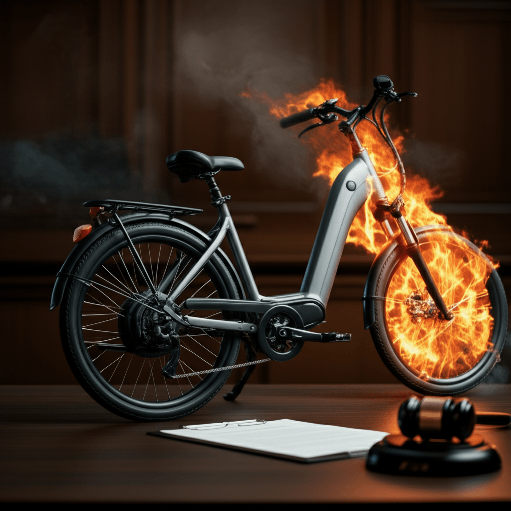 e-bike battery fire lawsuit against manufacturer