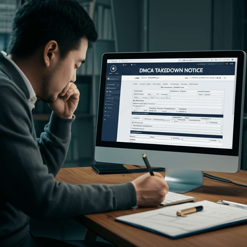 filing a DMCA takedown notice for a stolen photograph