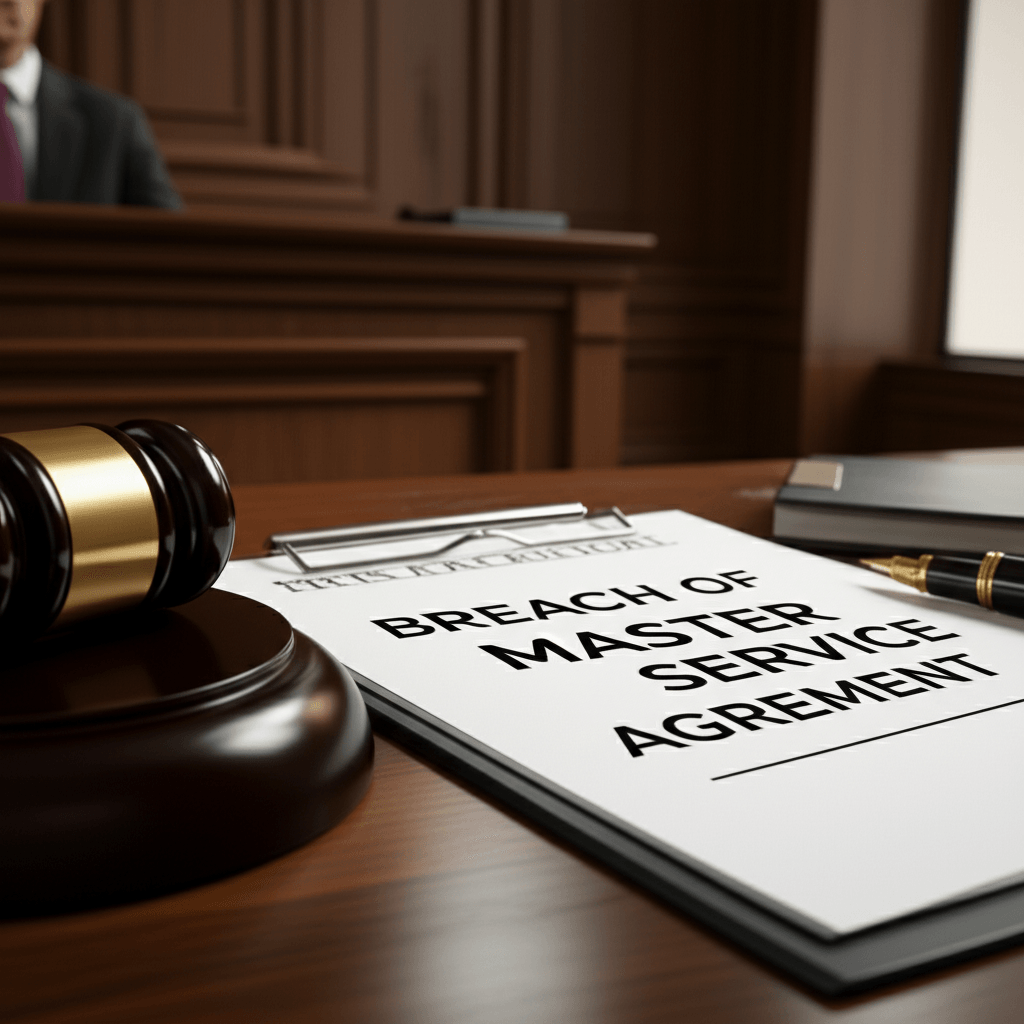 suing a vendor for breach of a master service agreement (MSA)